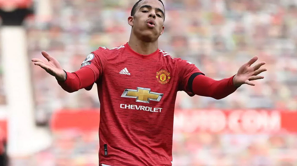 AFP/GARETH COPLEY POOL | Manchester United striker Mason Greenwood