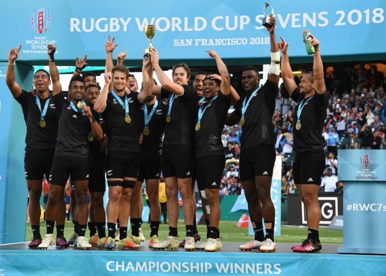 New Zealand won the men's and women's events at the last Sevens Rugby World Cup in San Francisco in 2018 | AFP