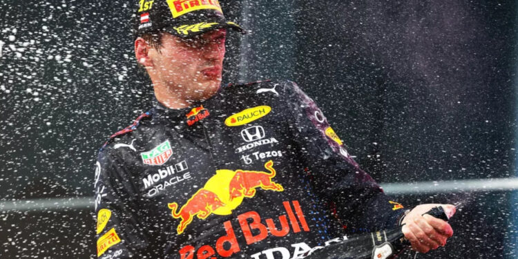 Race winner Max Verstappen of Netherlands and Red Bull Racing celebrates on the podium during the F1 Grand Prix of Styria at Red Bull Ring on June 27, 2021, in Spielberg, Austria | Getty Images
