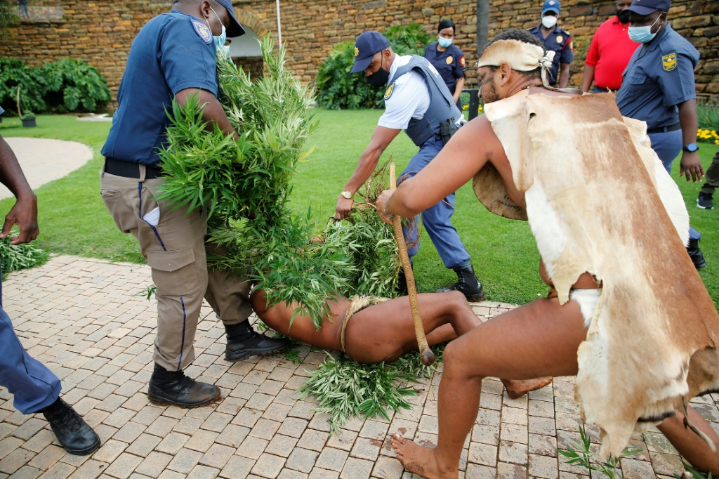 Police, you have declared war,' shouted the group's leader, who calls himself King Khoisan South Africa | AFP