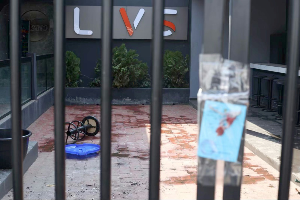 The fire engulfed the main room of Liv's Night Club in the capital's upmarket Bastos district, home to embassies and diplomat residences | AFP