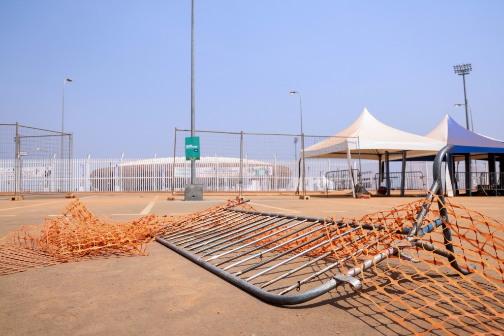 The entrance of Olembe Stadium in Yaounde were eight people lost their lives in Monday's crush | AFP