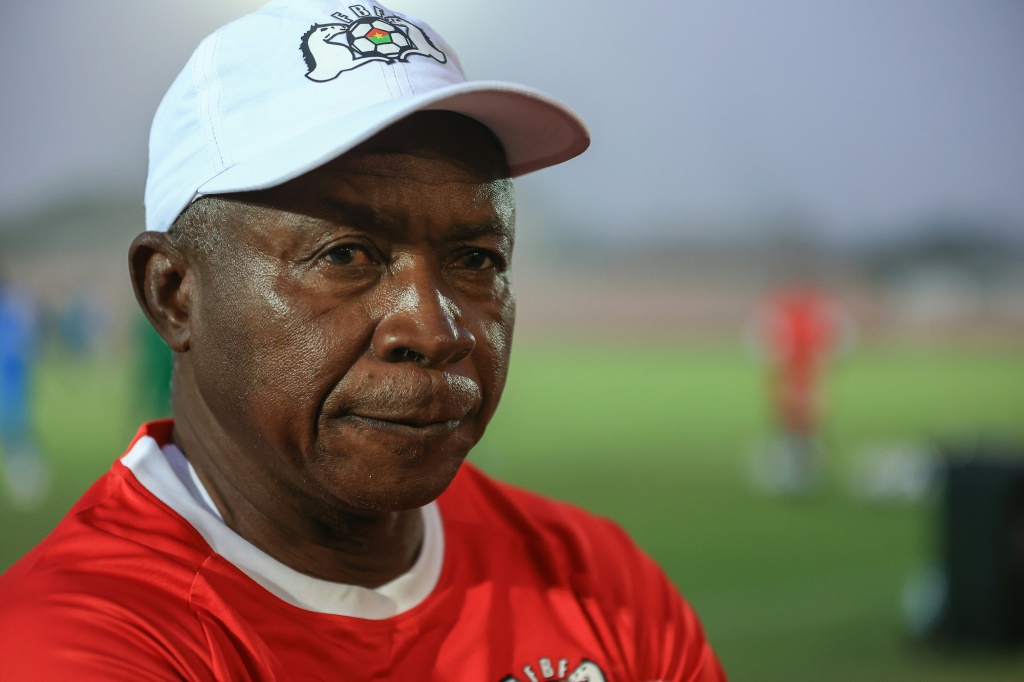 Burkina Faso coach Kamou Malo gets ready to lead his team's training session in Garoua last week | AFP