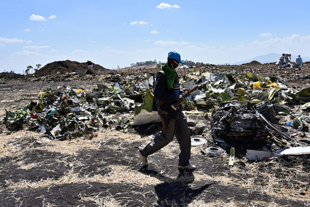 The Ethiopian Airlines plane crashed just minutes after takeoff in March 2019 | AFP