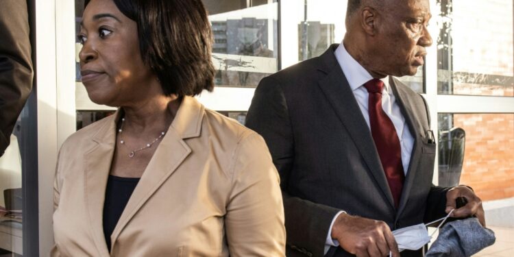 Summit: ECOWAS Commission President Jean-Claude Kassi Brou and Ghanaian Foreign Minister Shirley Ayorkor Botchwey, who headed the bloc's mission to Burkina Faso after last week's coup | AFP