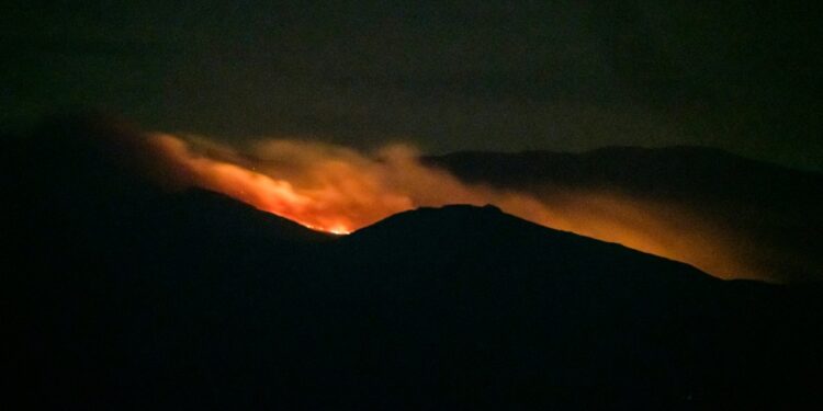 The fire at Kenya's Aberdare national park started on Saturday | AFP