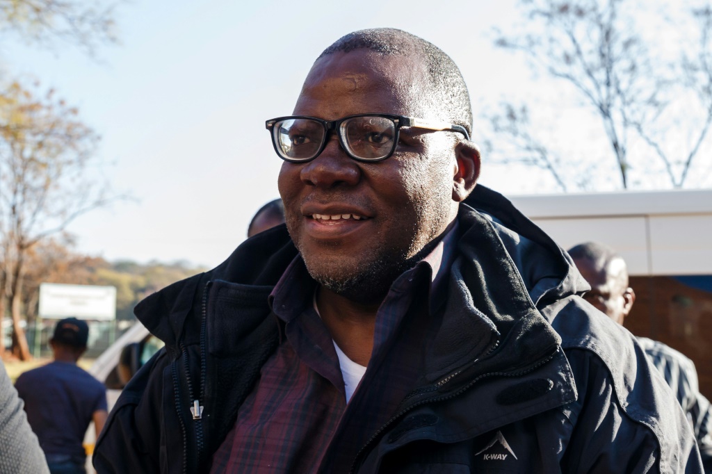 A leading opposition political in Zimbabwe Tendai Biti (pictured here in 2018) was detained by police in Harare on Monday | AFP