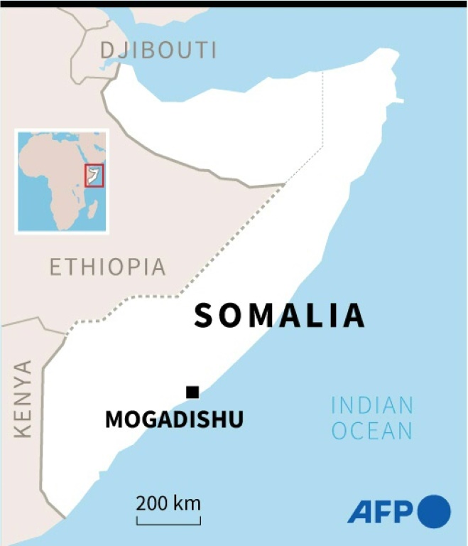 Map of Somalia locating Mogadishu | AFP