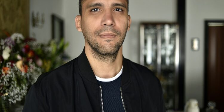 Algerian journalist Khaled Drareni, pictured in February 23, 2021 | AFP