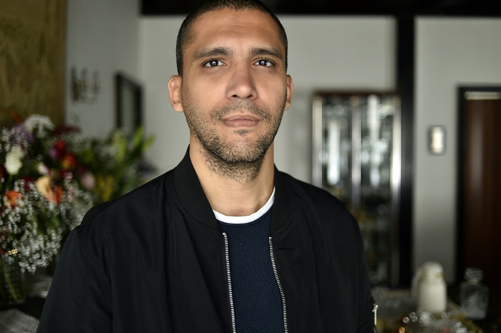 Algerian journalist Khaled Drareni, pictured in February 23, 2021 | AFP