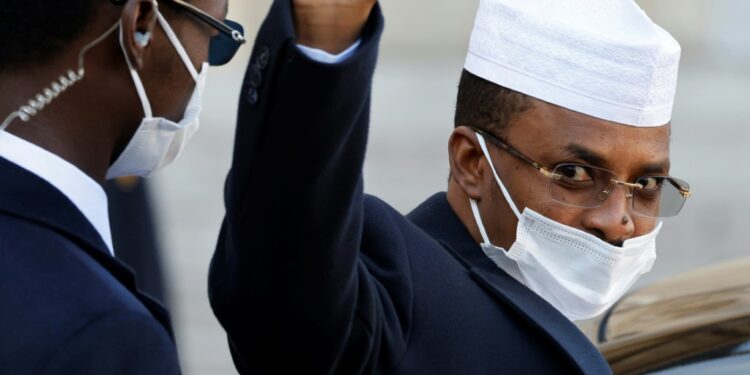 Chad’s transitional president Mahamat Idriss Deby Itno waves as he leaves the Elysee Palace following a meeting with French President, in Paris on November 12, 2021 |  AFP