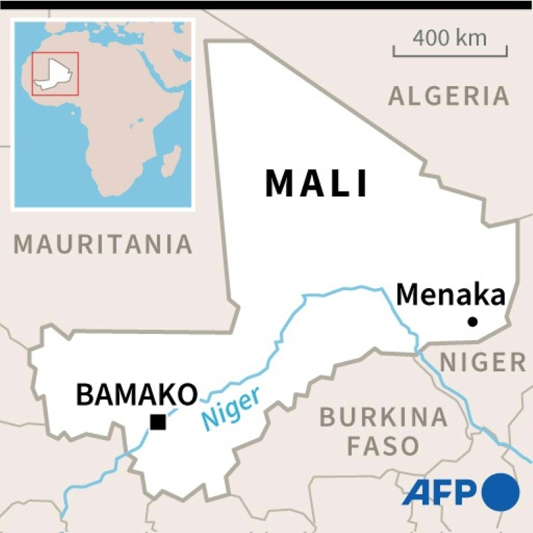 Map of Mali locating Menaka | AFP