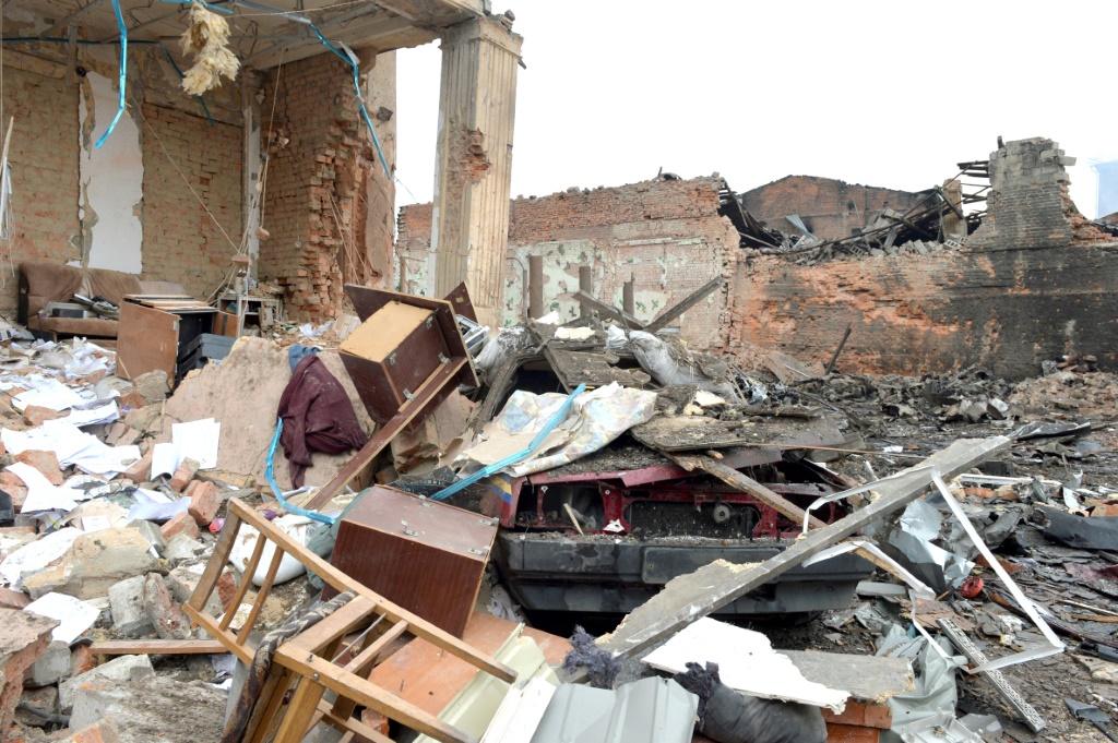 A prolonged war could cause Ukraine's economy to contract as much as 35%, the IMF warned | AFP