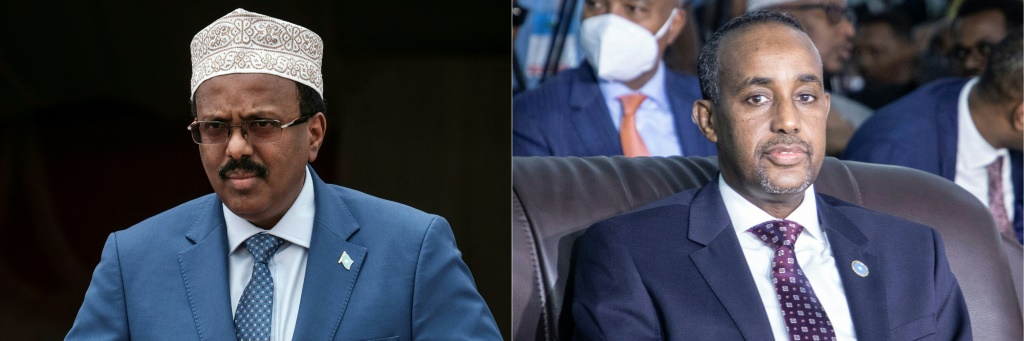 Tensions: President Mohamed Abdullahi Mohamed, left, and Prime Minister Mohamed Hussein Roble | AFP