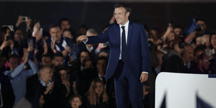 Emmanuel Macron on his arrival at the Champ de Mars in Paris. Thomas Coex | AFP
