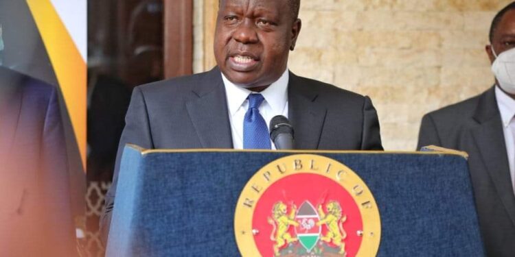 Interior Cabinet Secretary Dr. Fred Matiang’i.