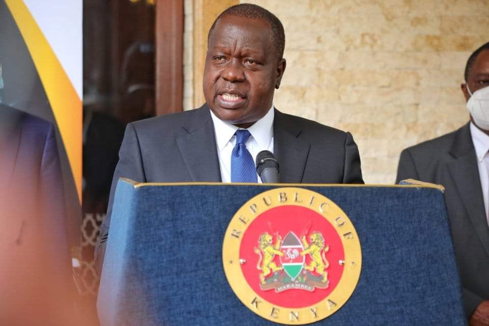 Interior Cabinet Secretary Dr. Fred Matiang’i.