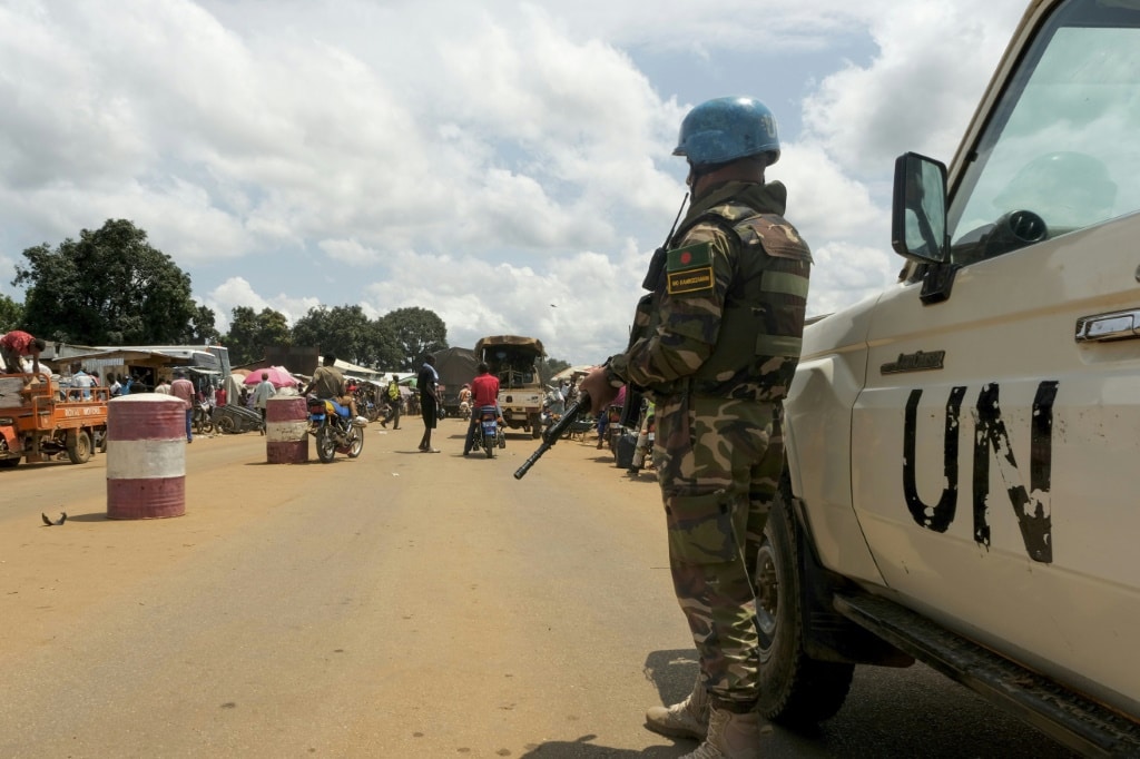 UN peacekeepers deployed in western Central African Republic in September 2020 as the 3R militia mounted an offensive | AFP