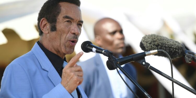 Former president Ian Khama, pictured in May 2019 when he quit the ruling Botswana Democratic Party founded by his father | AFP