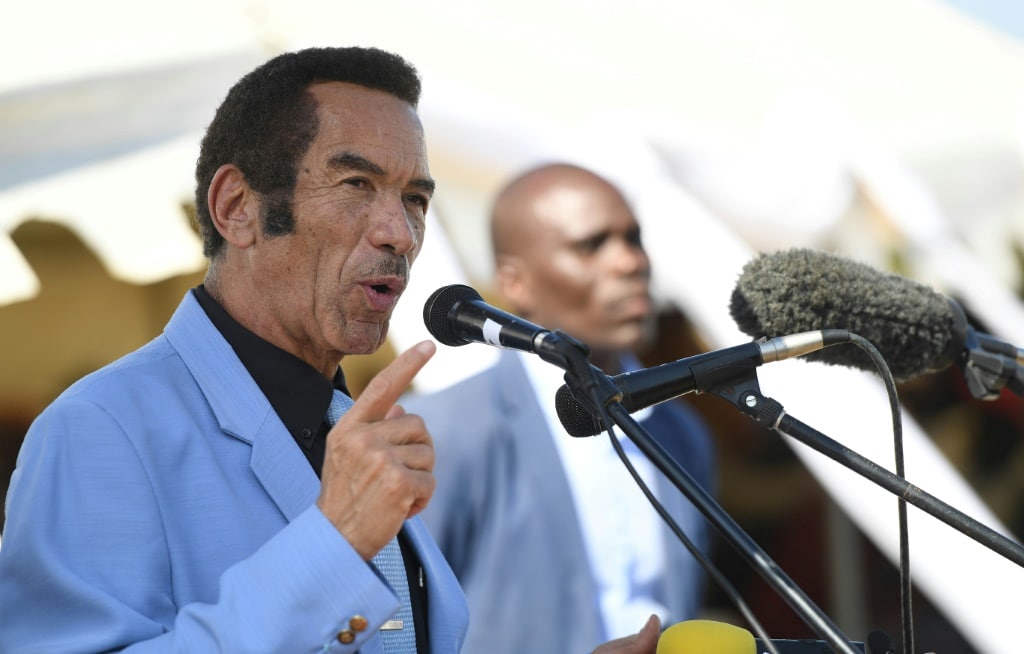 Former president Ian Khama, pictured in May 2019 when he quit the ruling Botswana Democratic Party founded by his father | AFP