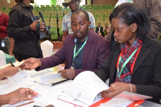 Presidential aspirant Peter Kingo'ri when he appeared before the IEBC for clearance,Photo/courtesy