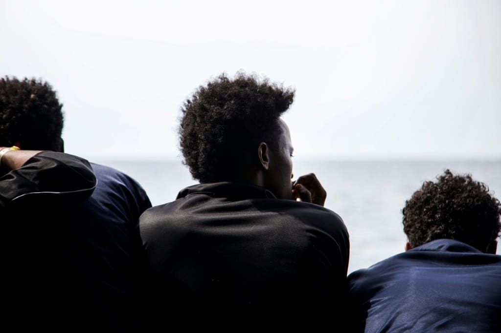 The 16-year-old was rescued off the coast of Libya from an overcrowded dinghy | AFP