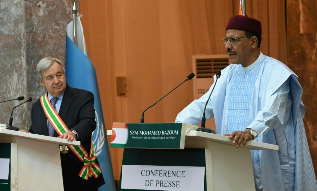 UN chief Antonio Guterres pledged to stand by Niger President Mohamed Bazoum | AFP