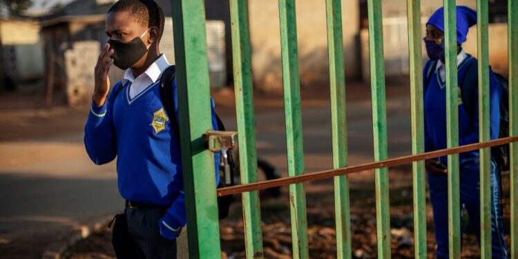 Mask-wearing in South African schools was phased in from late 2020, eventually applying to all students  | AFP