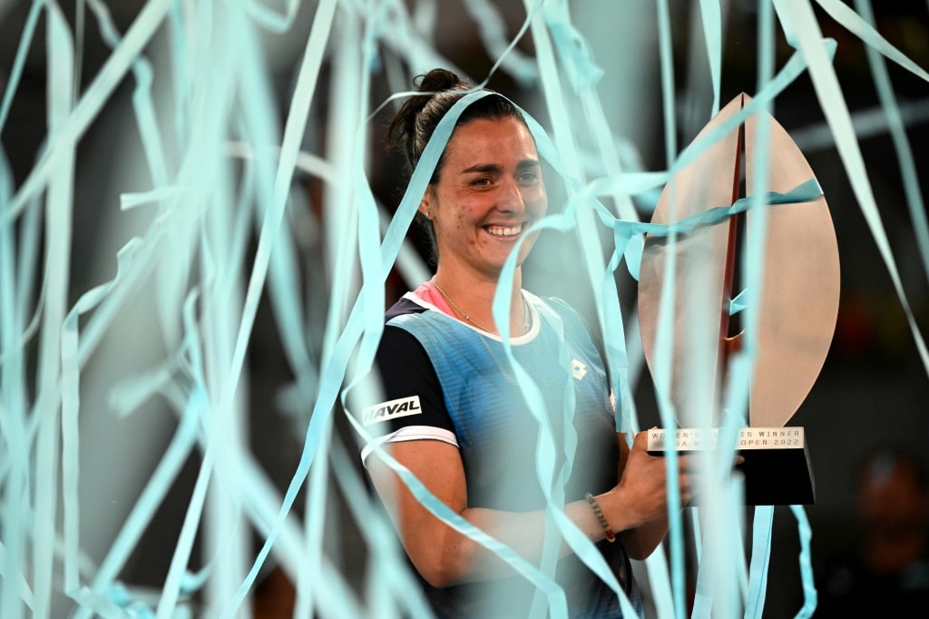 Tunisia's Ons Jabeur celebrates after winning the Madrid Open | AFP