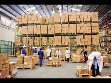 A KEMSA warehouse in Nairobi