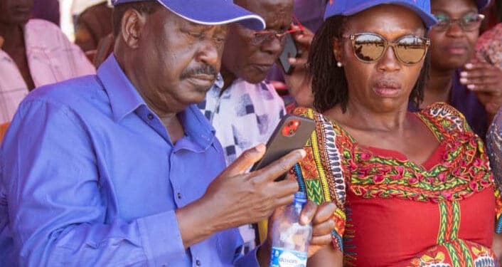 Azimio presidential candidate Raila odinga and his running mate Martha Karua. They have promised free education from January 2023.Photo/Courtesy