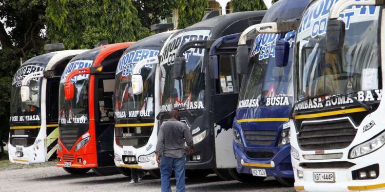 Modern Coast Buses Suspended