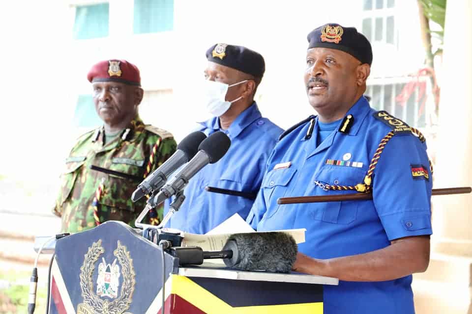 Inspector General of police Hillary Mutyambai. Security has been beefed up across the country.Photo/NPS