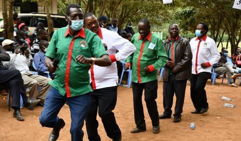 Knut Officials at  a past function.The union is demanding a 60 percent pay hike for its members .Photo/Knut