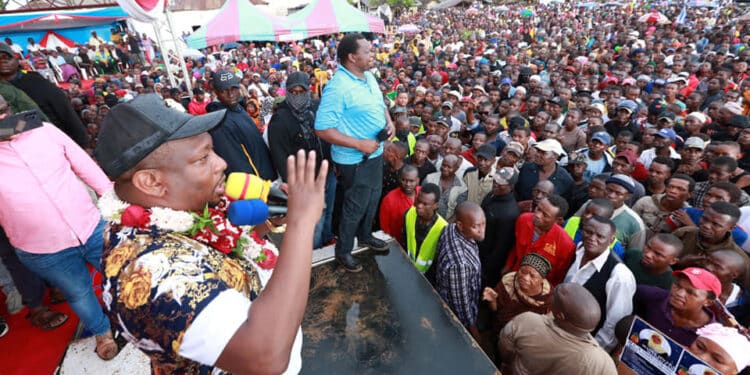 Mike Sonko at a ast campaign rally./Photo/Courtesy
