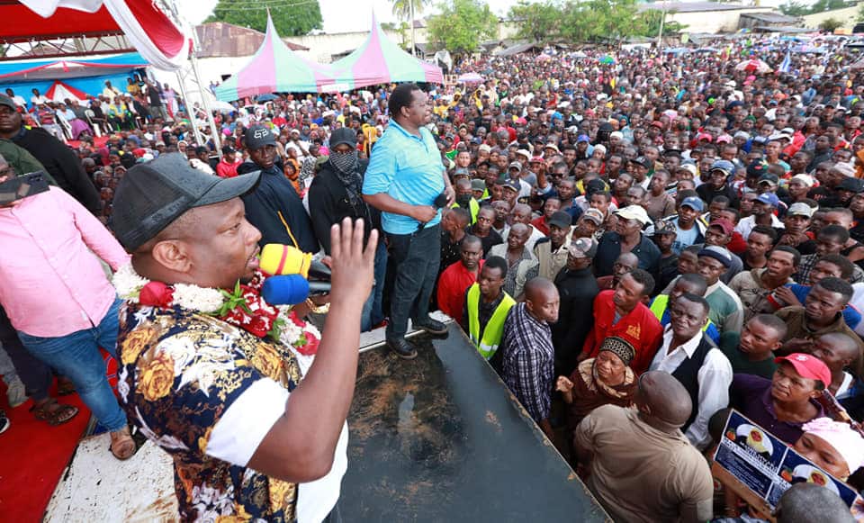 Mike Sonko at a ast campaign rally./Photo/Courtesy