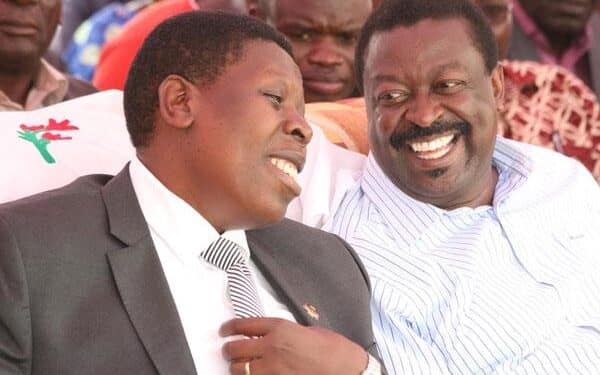 Defence Cabinet Secretary Eugene Wamalwa And Anc Party Boss Musalia Mudavadi.photo/Courtesy