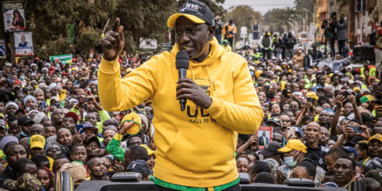 William Ruto addresses his supporters during a campaign rally in Thika, Kenya, in August 2022 | Ed Ram/Getty Image