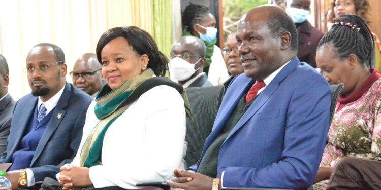 IEBC commissioners during a prayer session at the Bomas of Kenya.Photo/IEBC