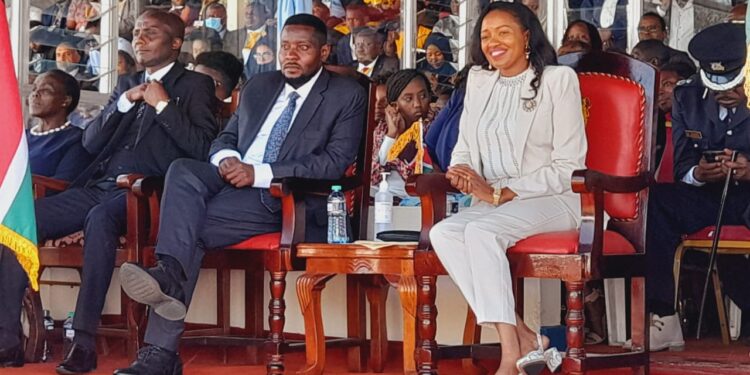 Nakuru Governor Susan Kihika during her swearing in ceremony in Nakuru.Photo/Courtesy