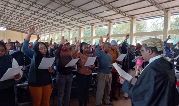 IEBC administers Oath of Secrecy to Presiding Officers and Deputy Presiding Officers.Photo/IEBC