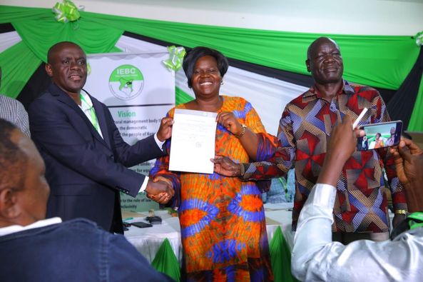 Gladys Wanga won the Homabay race against Evans Kidero.Photo/Courtesy