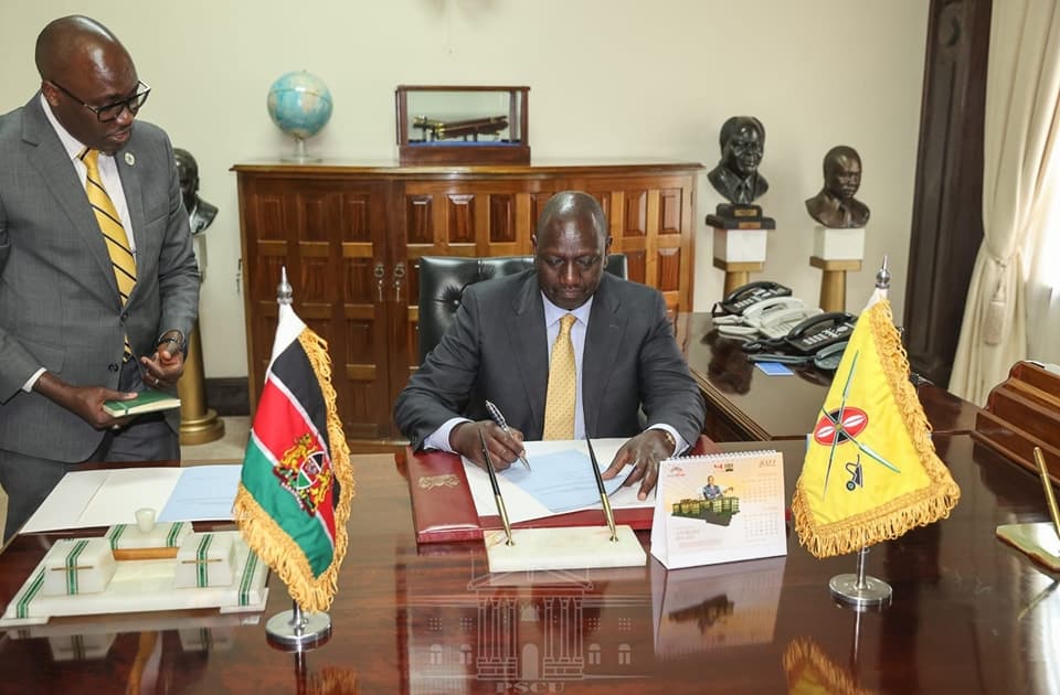 An Infotrak survey has given President Ruto an above average popularity rating after 100 days in office.Photo/Courtesy