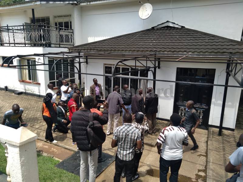DCI detectives when they raided Malala's home in Kakamega.Photo/Courtesy