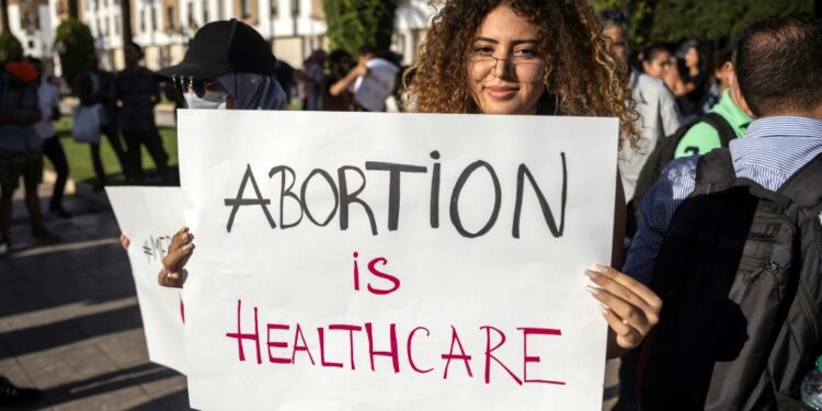 Moroccan activists demonstrate in the capital Rabat after a teenage girl died because of an unsafe secret abortion | AFP