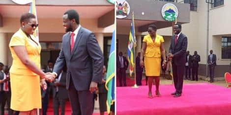A collage of Meru County governor Kawira Mwangaza and her husband Murega Baichu Friday September 30, 2022 (1).Photo/Courtesy