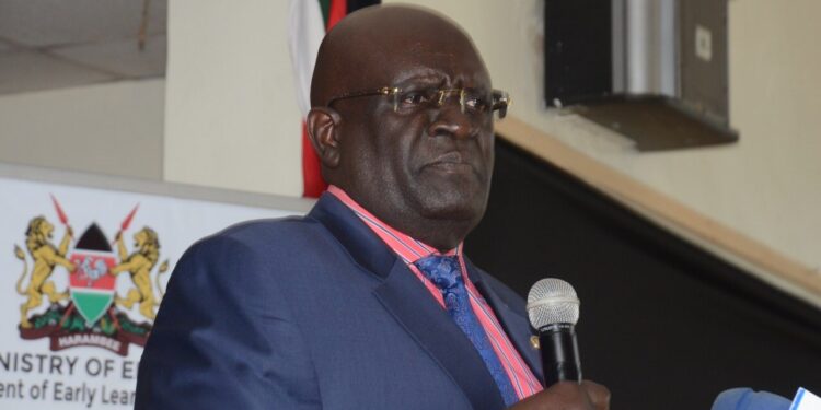 Outgoing Education Cabinet Secretary George Magoha.
Photo: Education News Hub