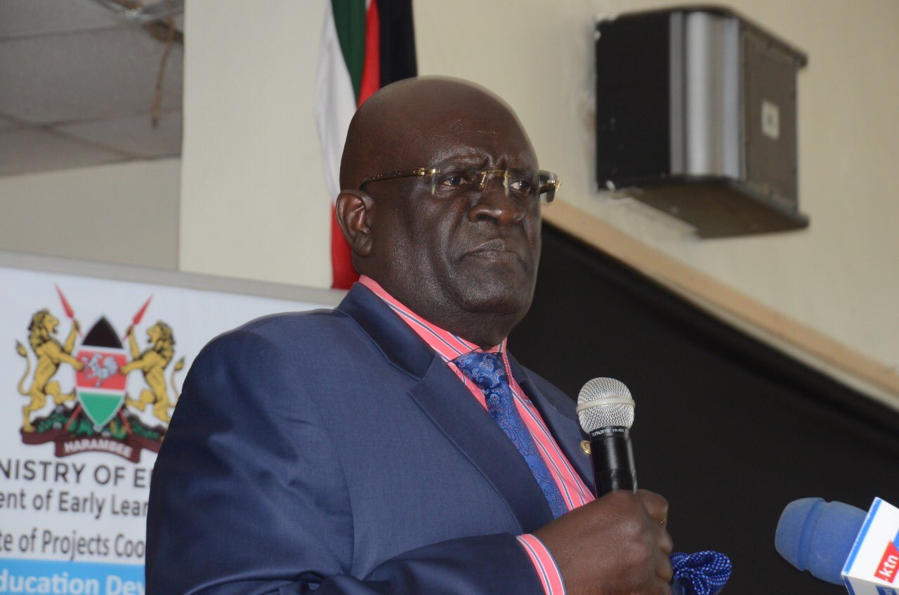 Outgoing Education Cabinet Secretary George Magoha.
Photo: Education News Hub