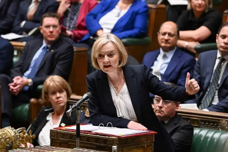 Outgoing British Prime Minister Liz Truss. She is the shortest serving PM in British history.
Photo: AP