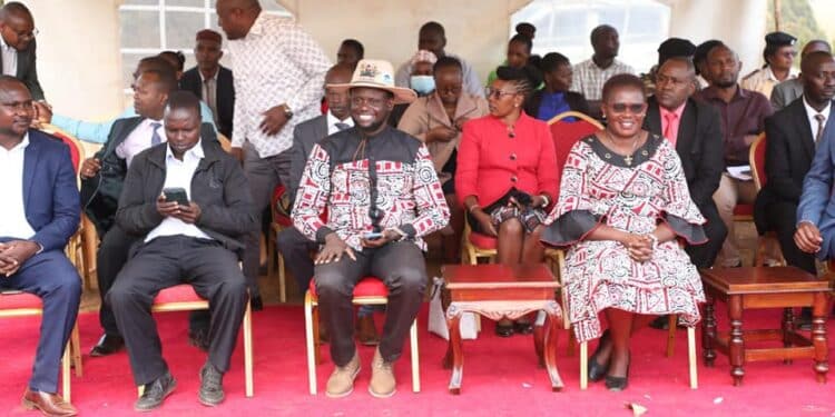 Meru Governor Kawira Mwangaza and her husband Murega Baichu.She is facing accusations of nepotism and conflict of interest.Photo/Courtesy